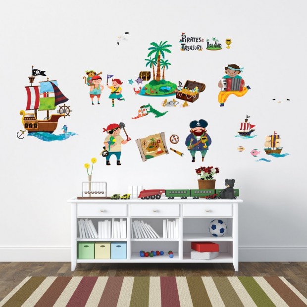 Tematické nápady na dizajn nástennej police pre chlapcov v detskej izbe