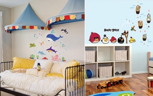 Morské motívy Nálepky Crazy Birds v pohode