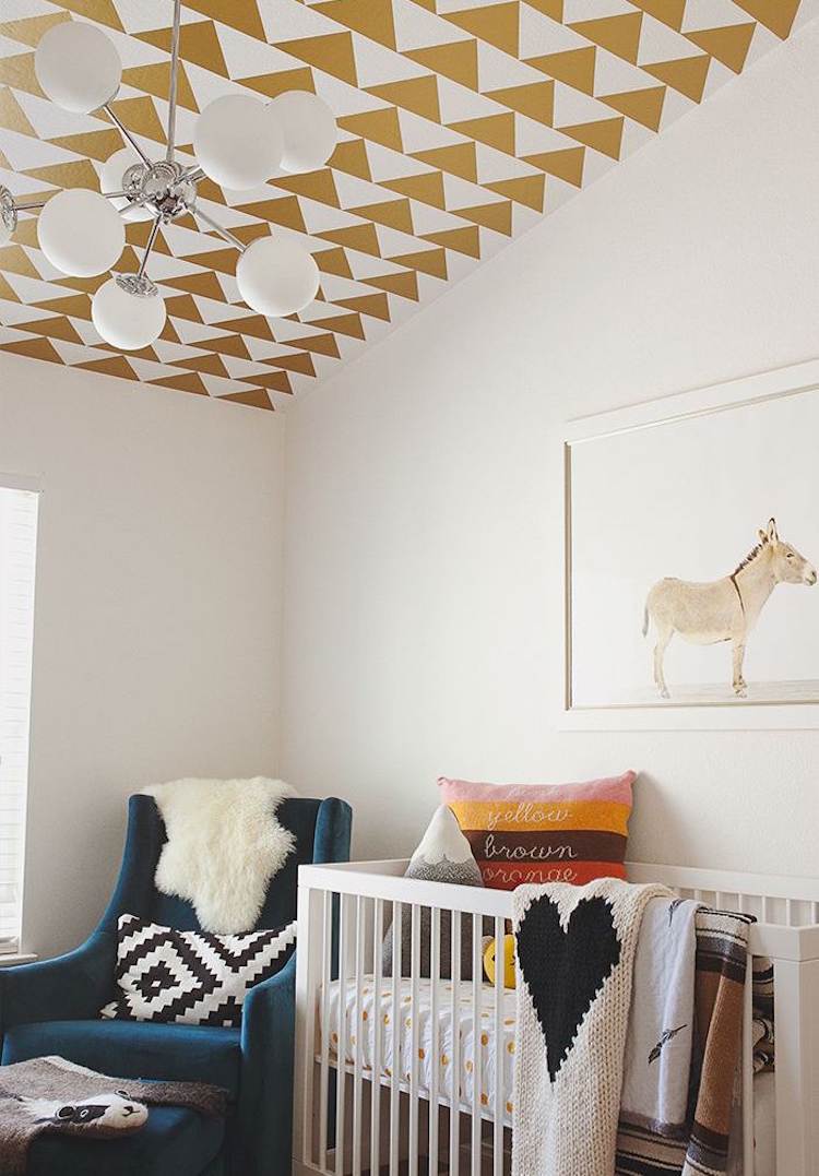 detská izba dekor-dekorácia-deka-dizajn-zlatá-šik-detská postieľka