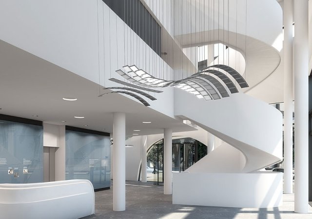 kinetické svietidlo oled modul selux výrobca koncept filigrán kinetické oled svietidlo selux výrobca koncept filigrán