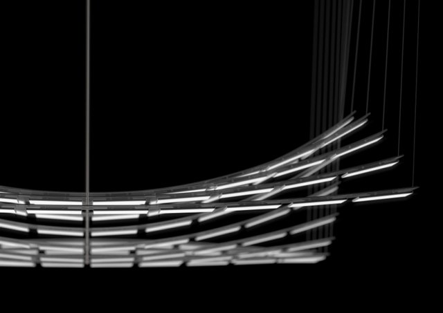 Manta rhei moderné oled svetelné moduly bezhlučne plávajú vo vzduchu moduly moderného oled svietidla manta rhei plávajú vo vzduchu