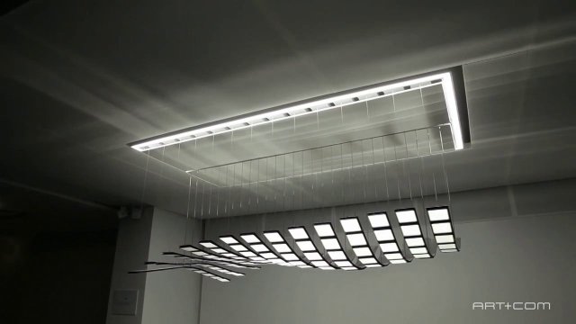 kinetická technológia svetla potichu pohybuje artcom design lampa kinetického dizajnu oled technik sa pohybuje potichu