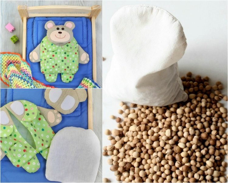 čerešňový kamienkový vankúš-vyrobte si-medveď-detský-poťah-látka-farebná-biela-výplň-čerešňový-kamienok-ušiť-výplň