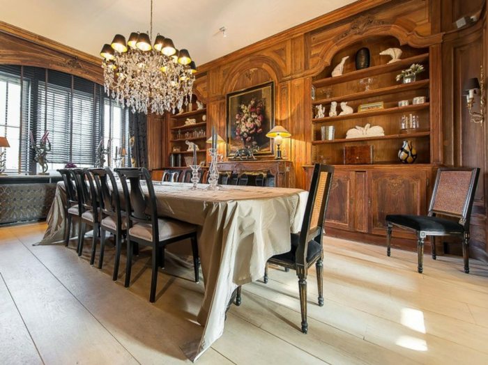 Nábytok do jedálne dlhý dizajn jedálenského stola