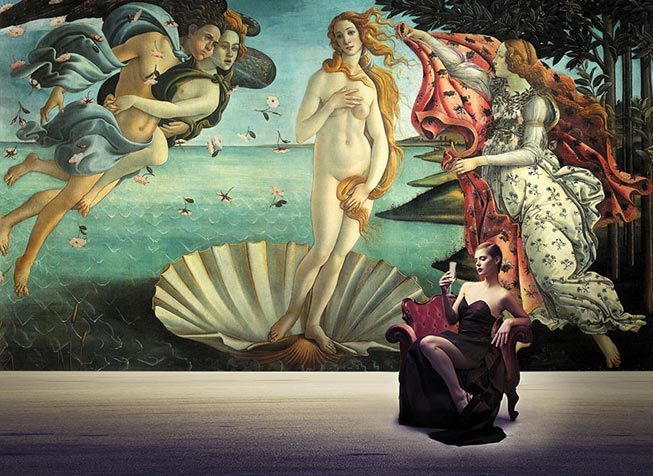 pôrodná venuša maľba ryžový papier vytlačený na stenu pôrodný venušový ryžový papier s potlačou na stenu