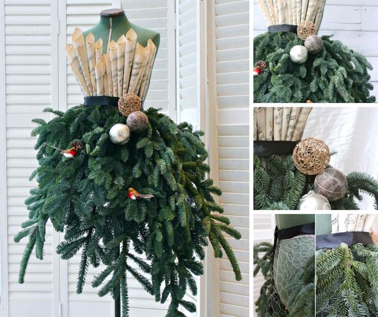 nápad na rýchle vypracovanie tannenkleid drotársky papier