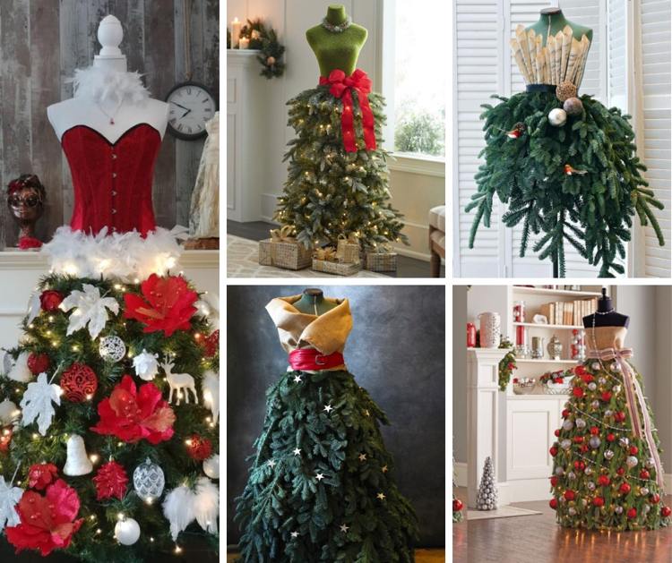 Šaty vyrobené z jedľových vetvičiek majú rôzne prevedenie