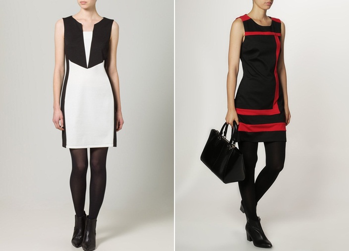 Večerné šaty biele červené pruhy móda biele červené pruhy móda Anna Field