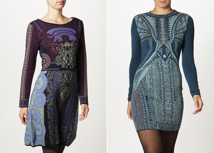 Každodenná zimná móda pletené šaty exotického vzoru Zimná móda pletené šaty exotického vzoru Ivko