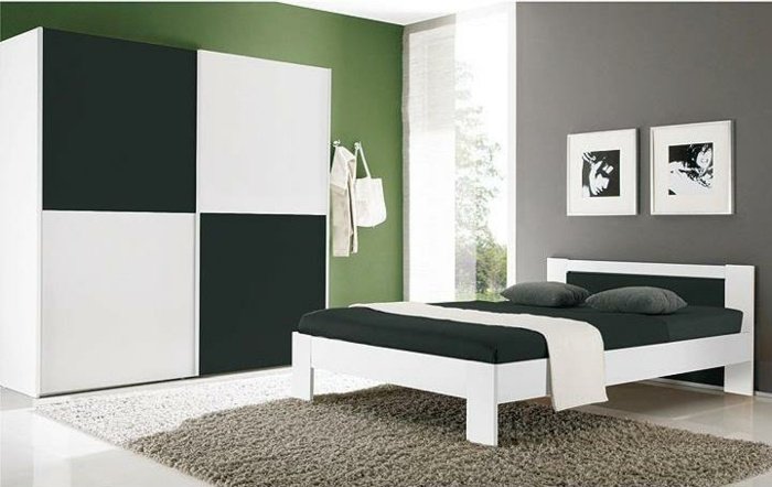 Šatníková skriňa s posuvnými dverami v šachovnicovom čierno -bielom prevedení cez Möbel Akut Nábytok-akútny-šatník-lacný-nákup-v-šachovnici-vzore