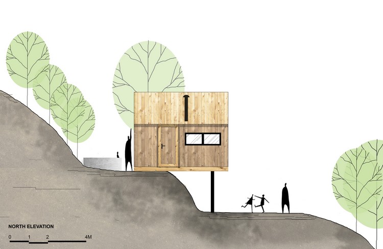 chata na úbočí svahy severnú nadmorskú výšku