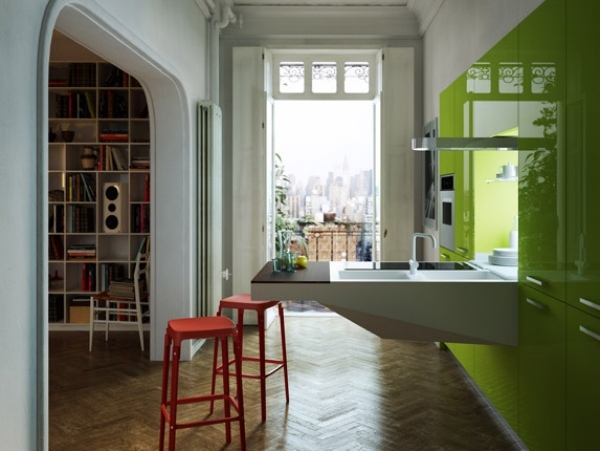 moderný vzhľad domáce nápady malá kuchyňa