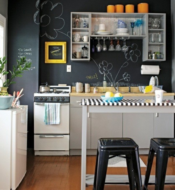 malá rodinná kuchyňa-čierny taft malá-rodinná-kuchyňa-čierna-taffel