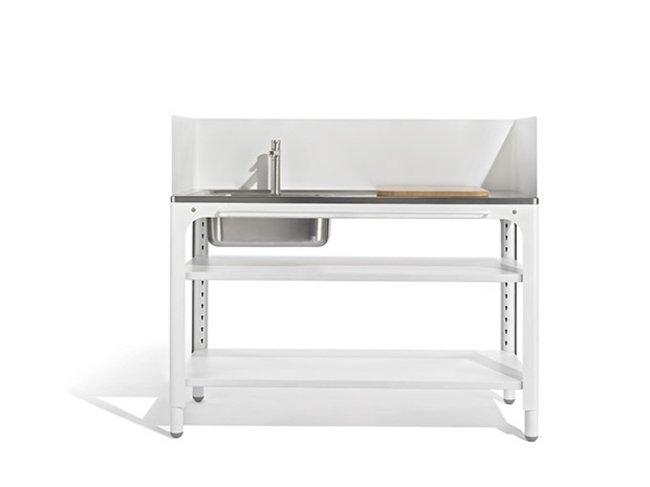 Kuchynský modul nerezový mobilný drez mobilný drez kuchynská doska na zadnú stenu