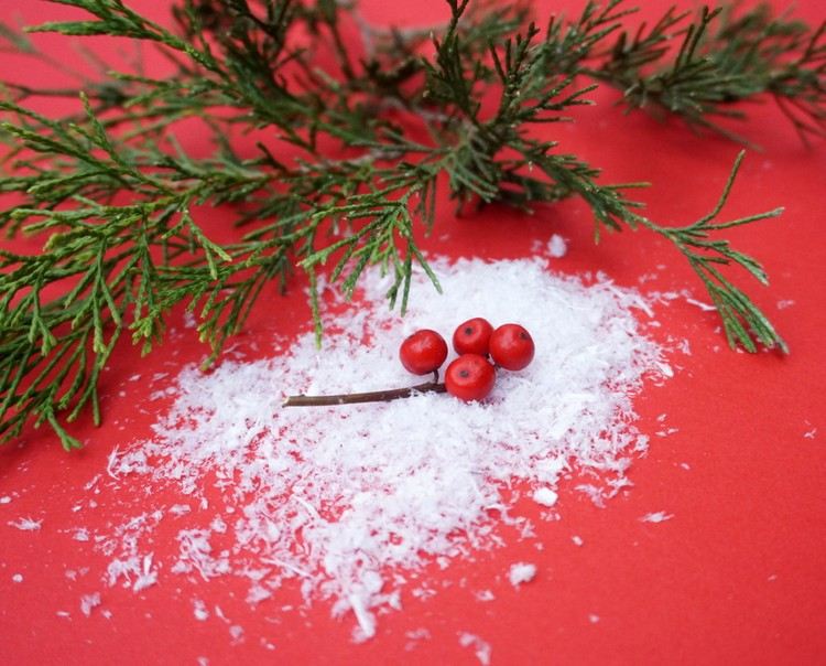 Jedľové konáre, bobule cesmíny a umelý sneh malé-červené-bobule-dekorácia-ilex-konáre-jedľové konáre-umelý sneh