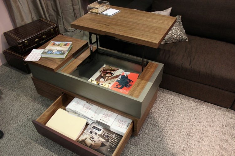 Malý byt zariaďovací stolík multifunkčné priehradky na zásuvky