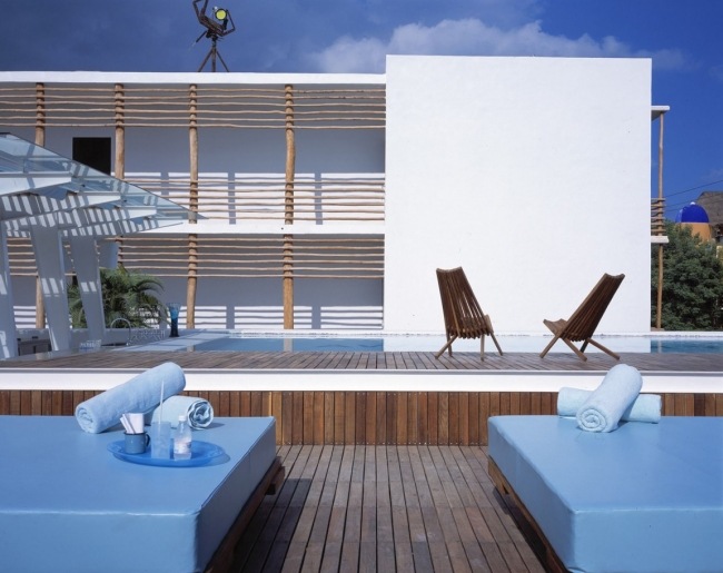 relaxačný bazén boutique hotel deseo v Mexiku