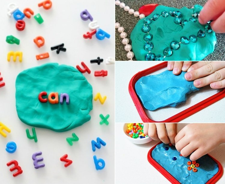 Hrajte s hlinou a ozdobte korálkami, kamienkami alebo miskami