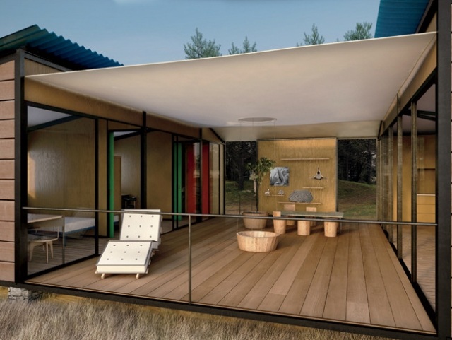 ergonomický prázdninový dom na vode vhodný pre sériovú výrobu