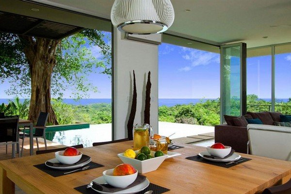 ekologická jedáleň vily Kostarika ekologická vila v kostarickej jedálni