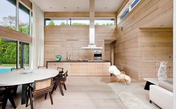 Energeticky úsporný drevený obklad steny USA