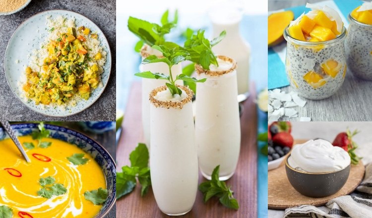 Nápady na varenie s kokosovým mliekom na chutné a rýchle recepty