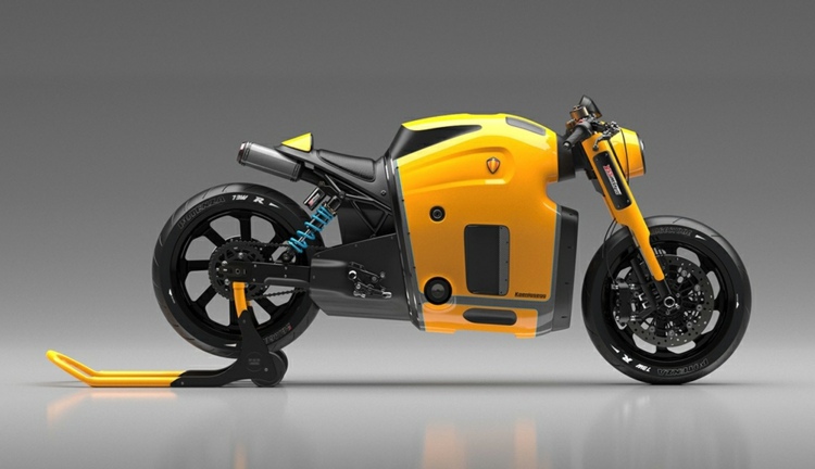 Koenigsegg Motorrad Design je futuristický a pochádza z Burov Art žltý koenigsegg koncept dizajnu motocykla burov
