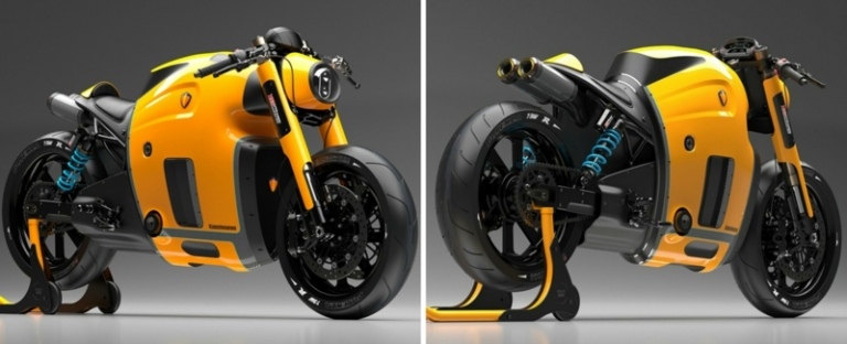 Motocykel Koenigsegg - jedinečný dizajn od Burov Art návrh motocykla burov nápad žltý lak koenigsegg