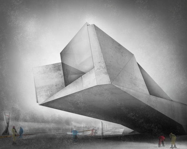 inovatívna zaujímavá minimalistická architektúra