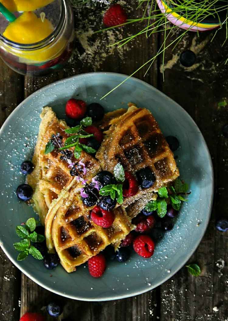 Upečte mätu-vafle-kokosovú múku