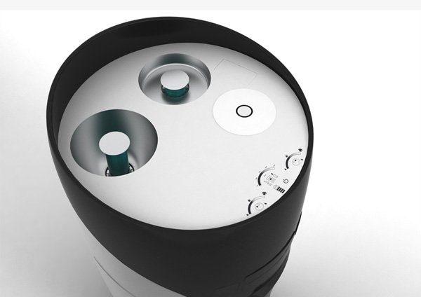 Mini kuchyňa kompaktného dizajnu, doska okrúhleho tvaru kuchynská doska s okrúhlym tvarom