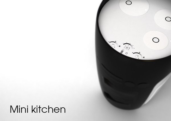 Projekt projektu mini kuchyne v jednom koncepte Prototyp mini kuchyne, všetko v jednom koncepte