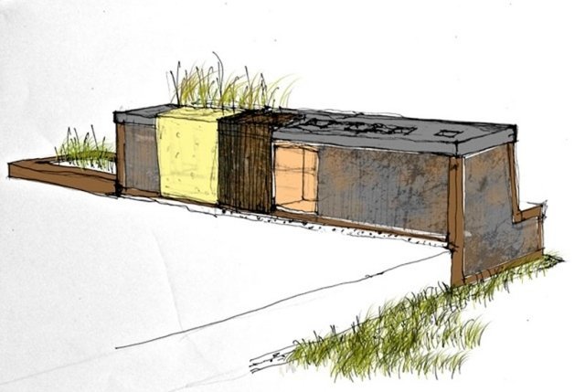 Multifunkčná lavica s betónovým základom s integrovaným úložným priestorom Multifunkčný záhradný výstroj lavička betónový základ úložný priestor