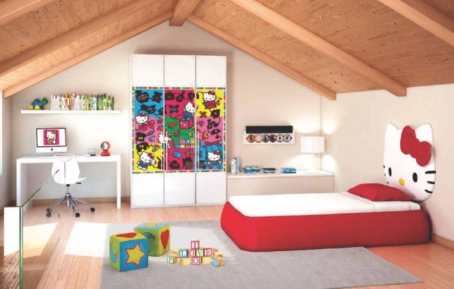 tému nápady pre dievčatá izba Hello Kitty Cia International