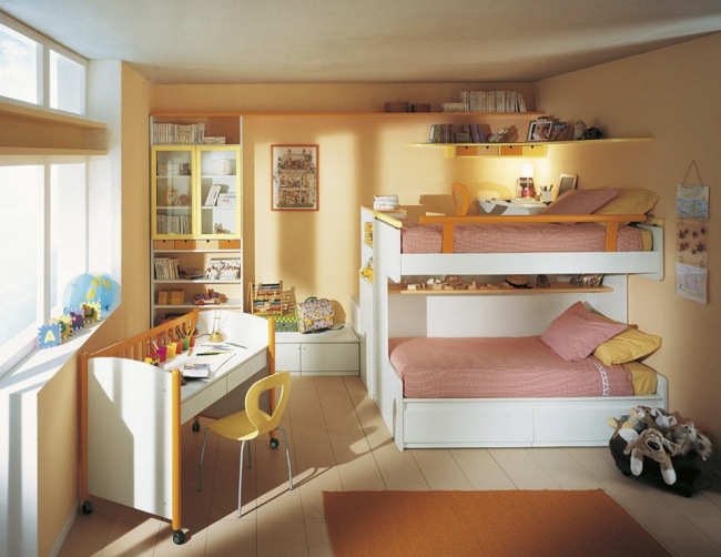 detská izba dievča dve poschodové postele sangorgio mobili