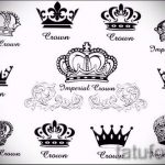 skica tetovaže krune za djevojčice - crtež za tetovažu iz 15052016 3