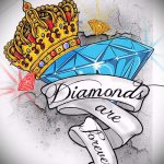 skica tetovaže krune za djevojčice - crtež za tetovažu iz 15052016 10