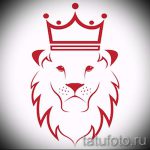 Löwe mit Skizze Krone Tattoo - Tattoo auf 15052016 Zeichnung 1