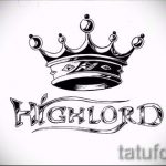 Dizajn tetovaža von der Krone mit dem Namen - Zeichnung Tätowierung auf 15052016 1