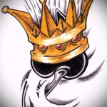 skica tetovaže krune - crtež za tetovažu iz 15052016 17