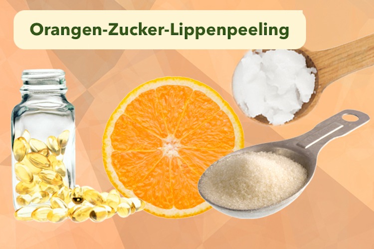 Vyrobte si vlastný peeling na pery s pomarančovým kokosovým olejom s vitamínom E