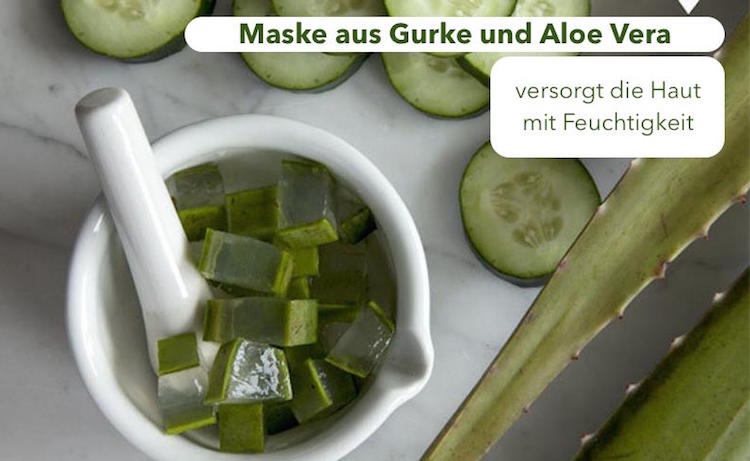Samotná uhorková maska z aloe vera vytvára vlhkosť