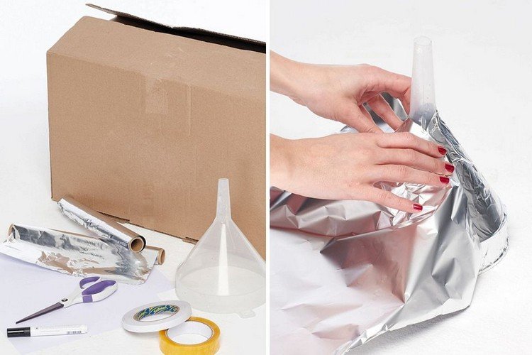 kutilský kostým vyrobený z hliníkových fólií, návod na použitie, plech