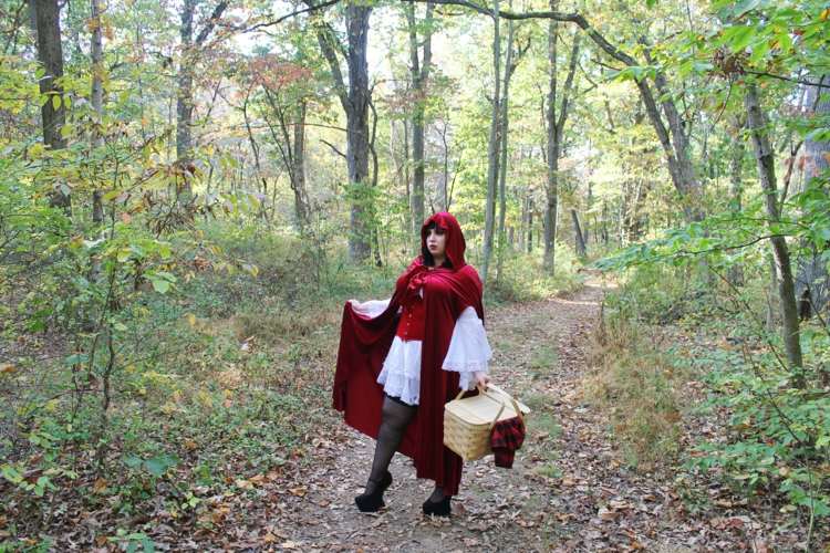 malá červená kostým kapucňa xxl šaty korzetový kabát červený halloweenský prestroj