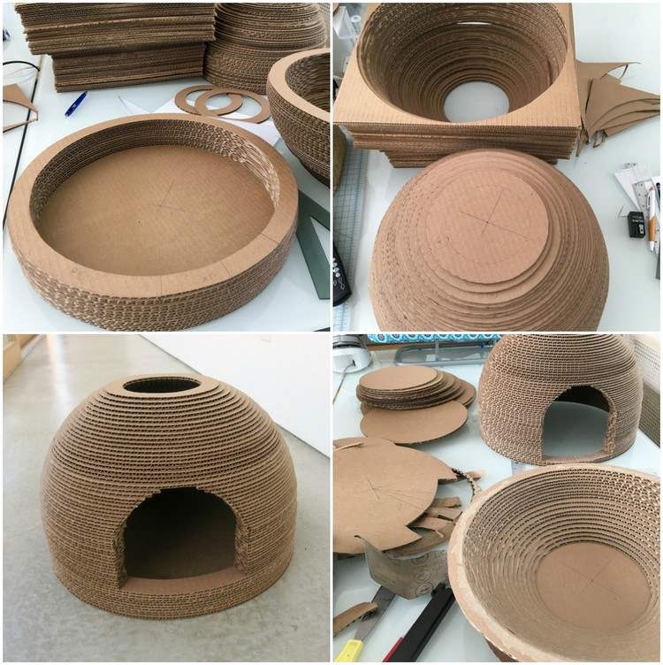 škrabanie barel mačka urob to sám narezaný kartón