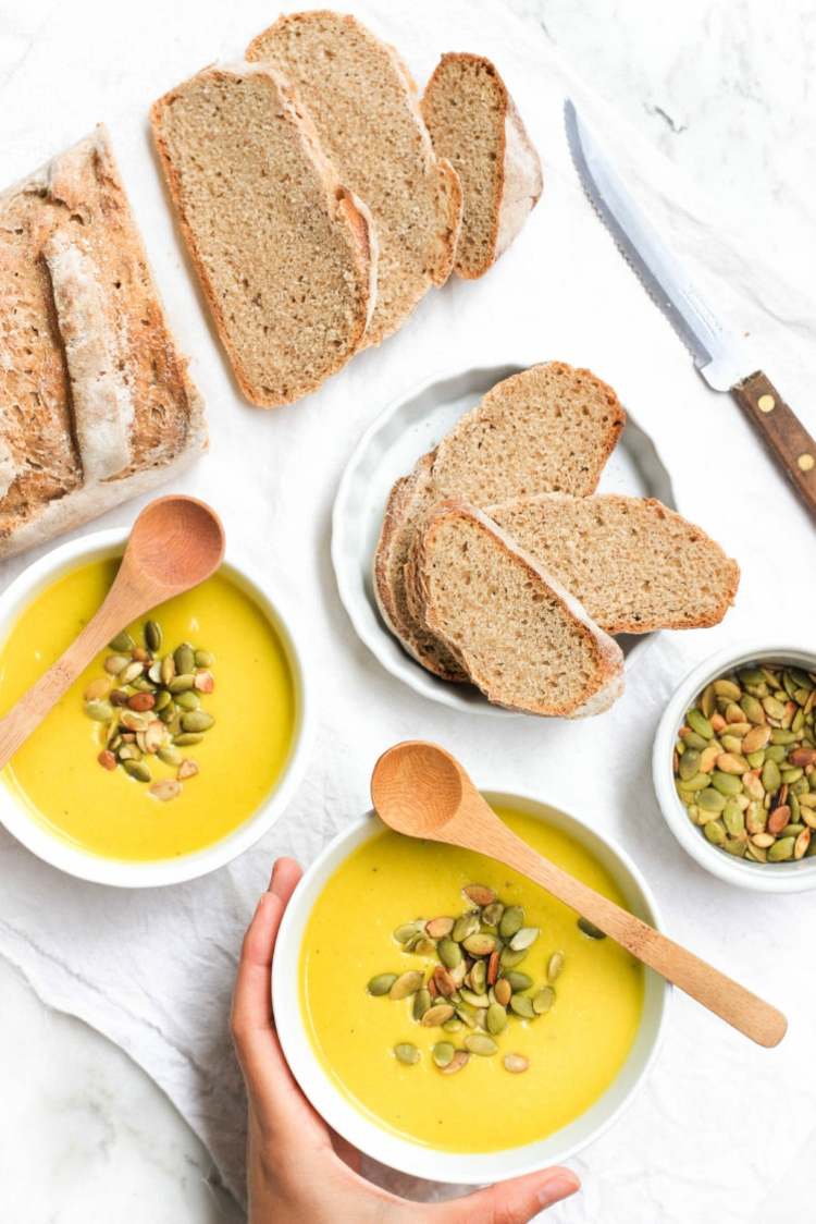 recept tekvicová polievka pečený kokosový mlieko javorový sirup