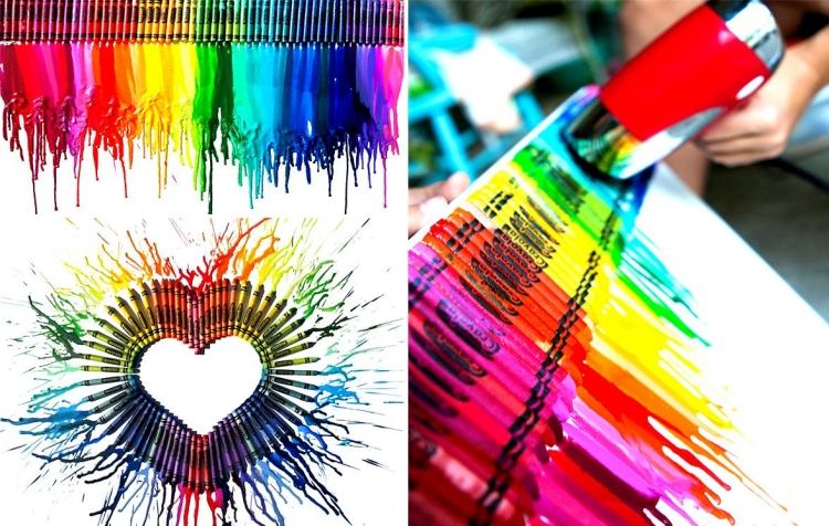 domov-ozdoba-nápady-urob si sám-málo peňazí-obrázok-drotár-výroba-voskoviek-farbičky