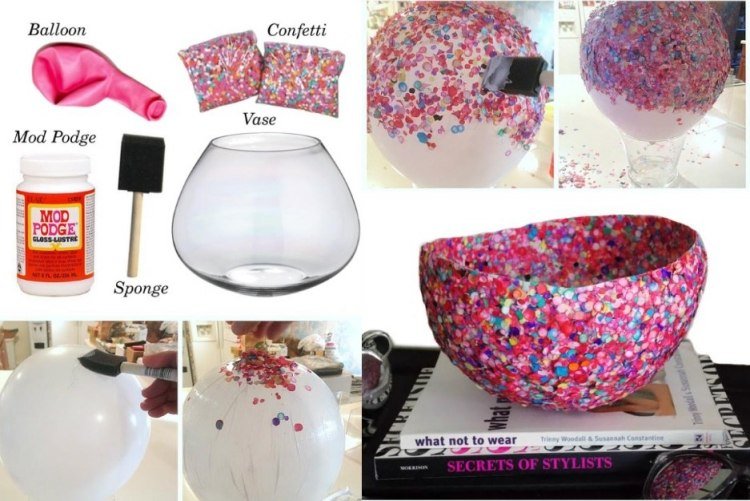 domáce dekorácie-nápady-urob si sám-málo-peňazí-diy-návod-misa-konfety