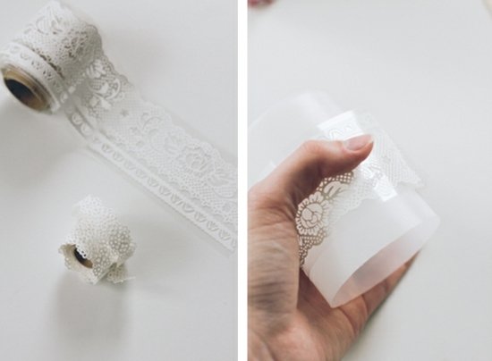 Vyrobte si vlastnú dekoráciu čipky na sviečku Dekorácia čipky zo sviečky urobte zo seba nápad na dekoráciu