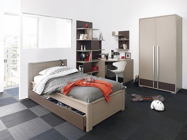 detský-mládežnícky-nábytok-séria nábytku Tactil-Gautier-priestorovo úsporný-rohový písací stôl